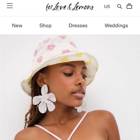 For Love And Lemons Jewelry - flower statement earrings N21